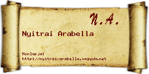 Nyitrai Arabella névjegykártya